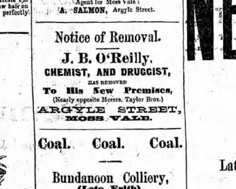 J. B. O'Reilly chemist advertisement from 1896
