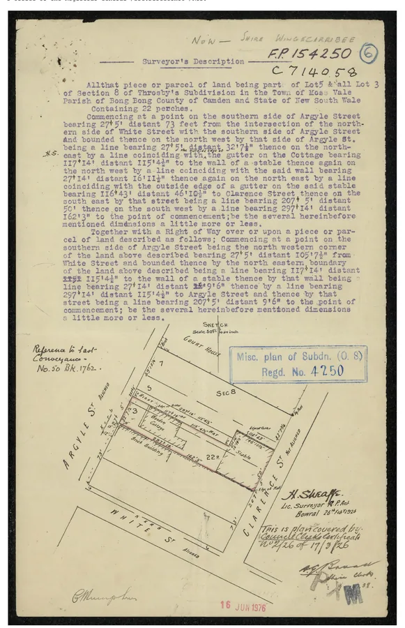 The cottage and stable on the 1926 survey