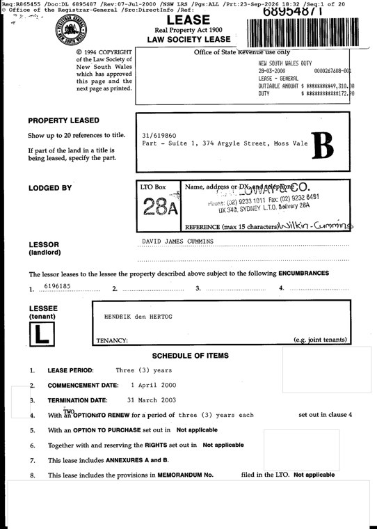 Henk’s next lease